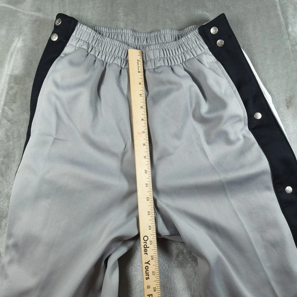 Jordan Track Pants Men Medium Gray Tear Away Basketball Side Snap Nike Gym Train